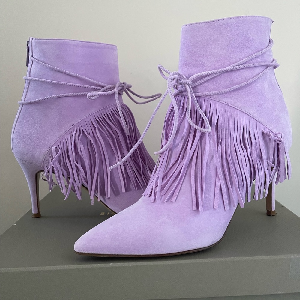 Leather suede lilak boots Bionda Castana size 38,used,excellent condition